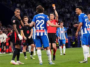 קאבררה השאיר את אספניול ב-10 שחקנים אחרי עבירה על לאמין (Getty)