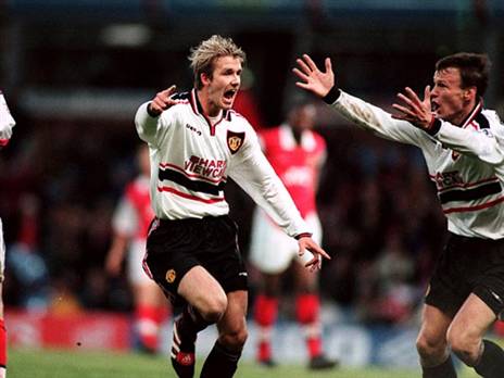 בקהאם ושרינגהאם חוגגים את הראשון (getty)