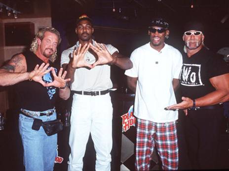 רודמן והוגן. אהוב על המתאבק (Getty Images)