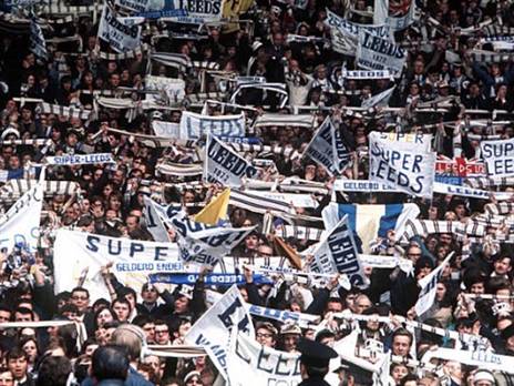 אוהדי לידס בשנות השבעים היפות (Getty)