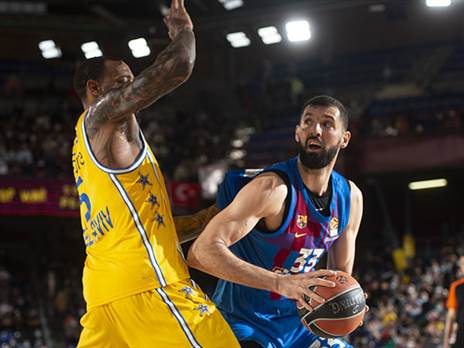 ניקולה מירוטיץ'. ברצלונה סבלה מנחת זרועה של מכבי ת"א (Getty)