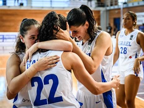 אנחת רווחה במחנה הישראלי בתום המשחק (קרדיט: FIBA)