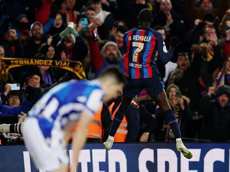 שלח את ברצלונה לחצי הגמר. דמבלה (Getty)