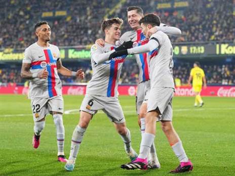 "עוד צעד גדול בדרך לתואר". שחקני ברצלונה חוגגים (GETTY)