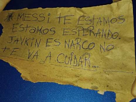 הפתק המאיים שהושאר לליאו מסי