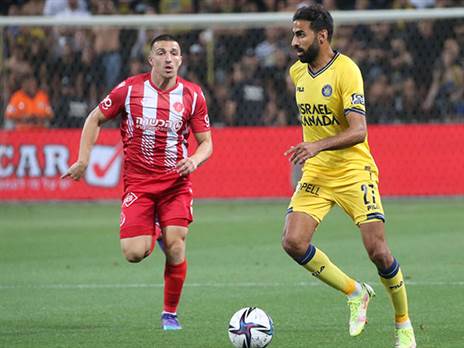 אושר דוידה בדרבי התל-אביבי. בקרוב בצד הצהוב (אודי ציטיאט)