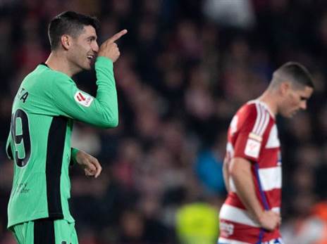 אלברו מוראטה חוגג. אתלטיקו משפרת עמדות (GETTY)