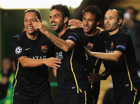 שחקני ברצלונה. סיבה למסיבה (gettyimages)