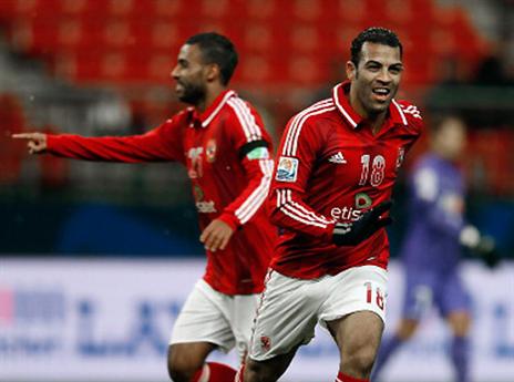 שחקני אל אהלי חוגגים. סוף סוף הם חוזרים לדשא (gettyimages)