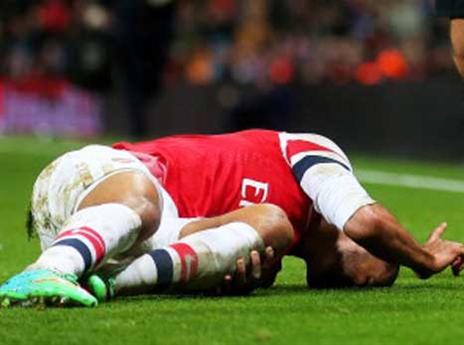 רגע הפציעה. וולקוט (gettyimages)