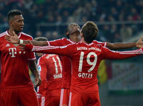 גצה ואלאבה אחרי עוד שער. באיירן בכושר (gettyimages)