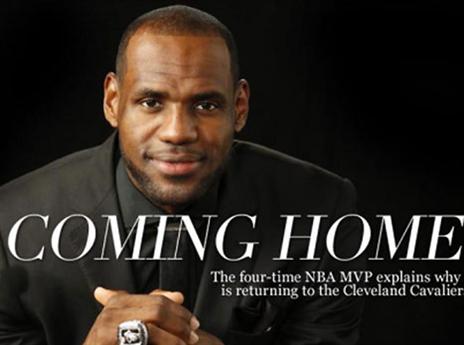 ההודעה של לברון בספורטס אילוסטרייטד