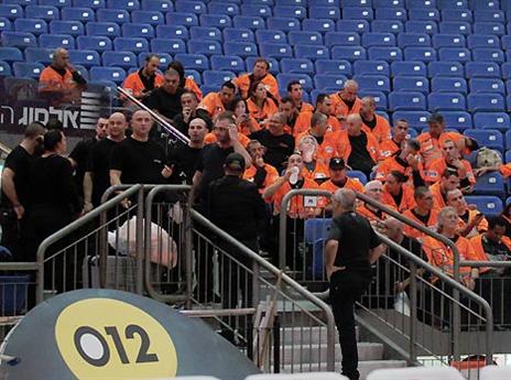 הסדר נשמר. עצור אחד מאוהדי הפועל ת"א