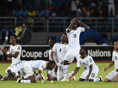 ייאלצו להסתפק במקום השני. שחקני גאנה (AFP)