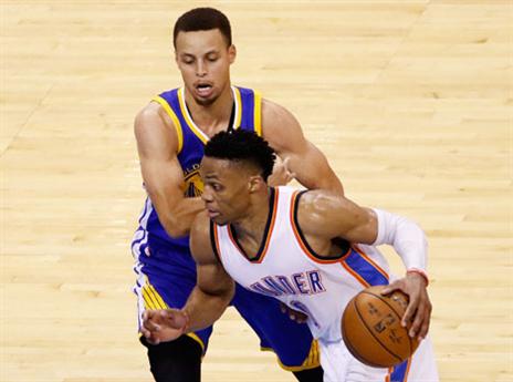 הגיע במאני טיים. ווסטברוק מול קרי (gettyimages)