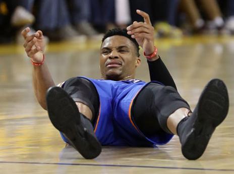 על הריצפה. ווסטברוק (gettyimages)