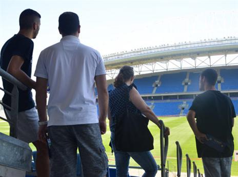 הקהל עשה היכרות עם הבית החדש (האתר הרשמי של מכבי ת"א)