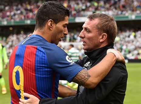 לואיס סוארס וברנדן רוג'רס. חוויות מליברפול (getty)