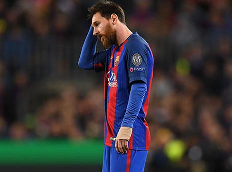 מסי מתוסכל. כישלון ענק של ברצלונה (getty)