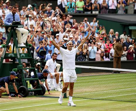 רגע הניצחון. פדרר מאושר (getty)