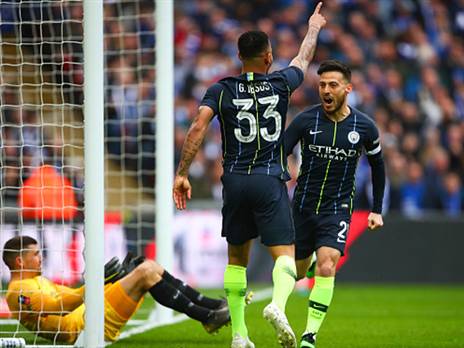 ניצחון צנוע, אבל כזה שמספיק לגמר. סיטי חוגגת (getty)