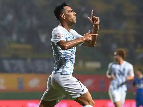 זהבי חוגג את השער הראשון (טוויטר)