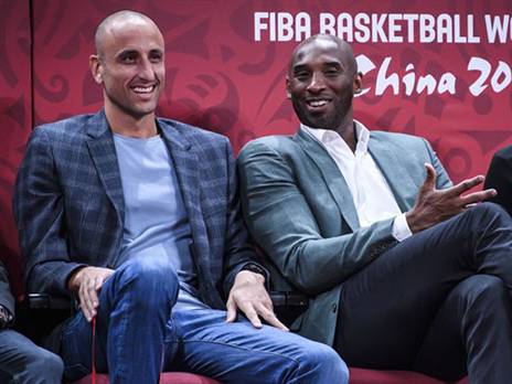 אגדות כדורסל הגיעו לצפות. בראיינט וג'ינובילי (FIBA)