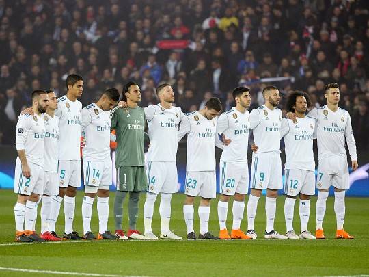 שחקני ריאל ביחד (getty)