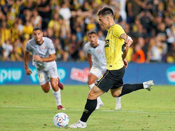 ניקולאסקו הצליח לצמק בפנדל (צילום: אלן שיבר)