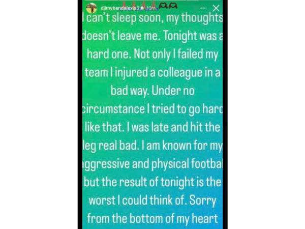 ההתנצלות של אלכסיס באינסטגרם