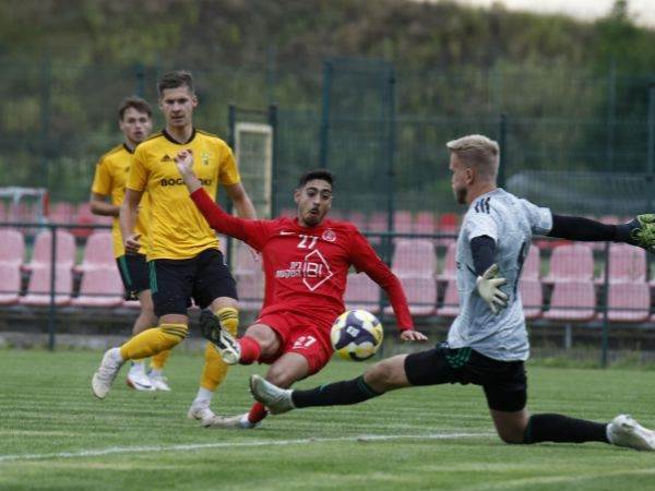 בוסקילה כבש את השער הראשון (באדיבות הפועל ת“א)
