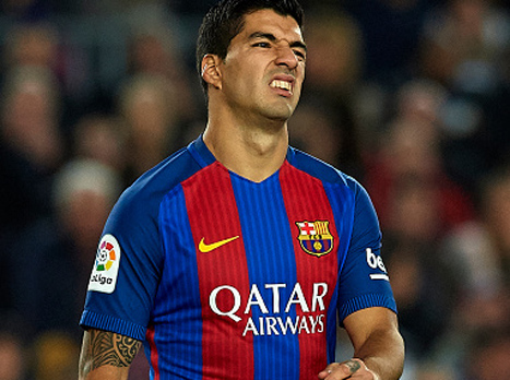 סוארס עצבני. לא ישחק בגמר (getty)