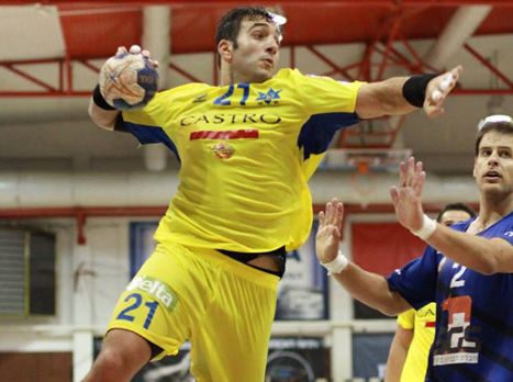 דבדה ומכבי ת"א השוו את השיא מ-2014 (צילום: איגוד הכדוריד)