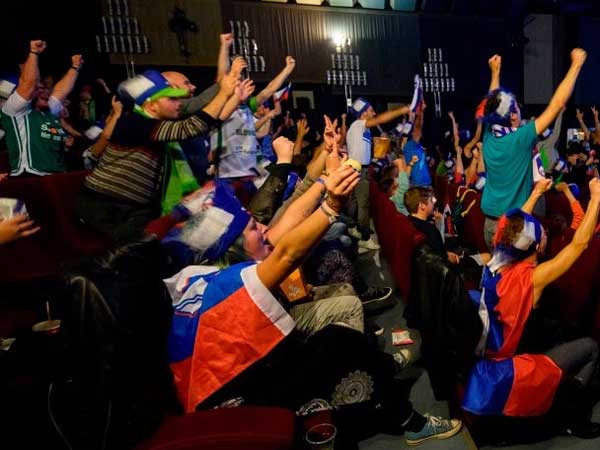 היו כאלה שראו את הגמר בקולנוע בסלובניה (Getty)