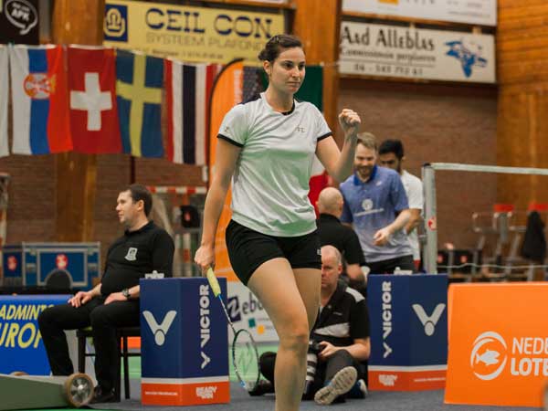 פוליקרפובה, המדורגת הבכירה באליפות (באדיבות איגוד הבדמינטון)