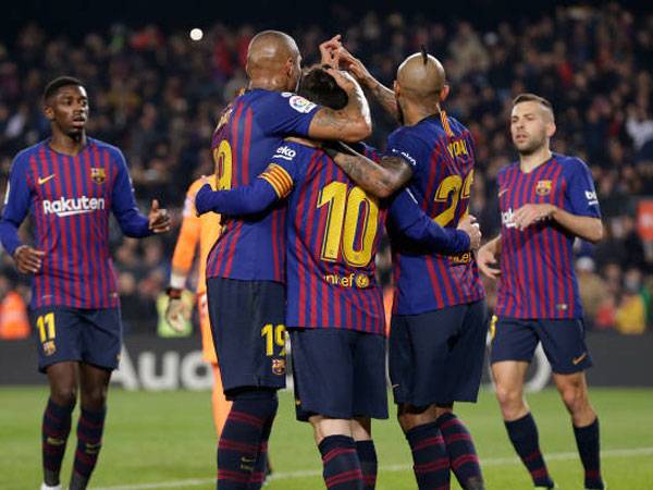 אבל הפרעוש גם כבש והעניק לבארסה 3 נקודות (Soccrates Images, Getty)