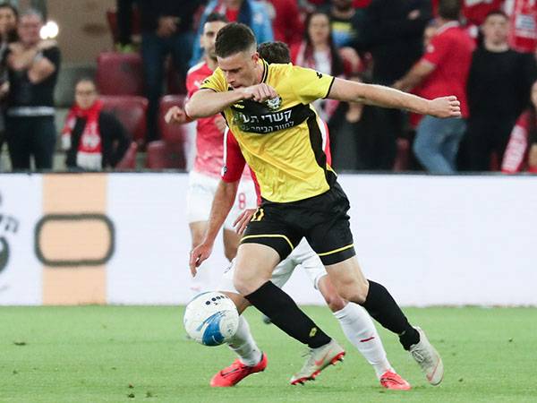 חגג מול ב"ש, ינוח מול חדרה. מלמד חוגג את השער (צילום: דני מרון)