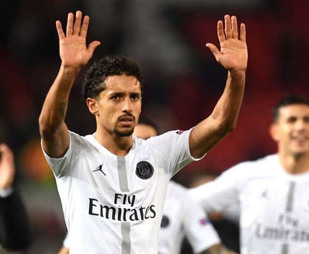 אומר שלום? מרקיניוס במדי פ.ס.ז' (getty)