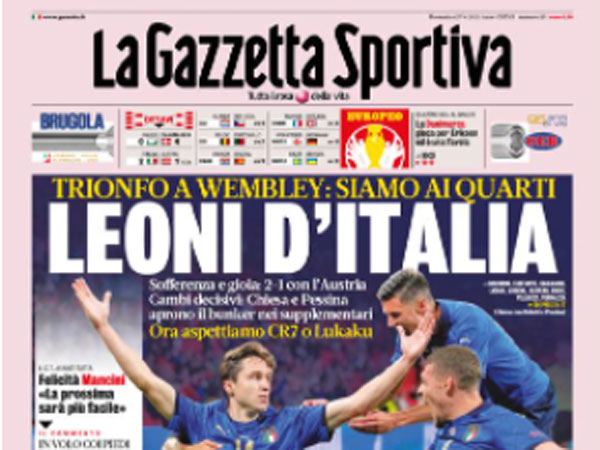 "אריות איטליה" (גאזטה דלו ספורט)