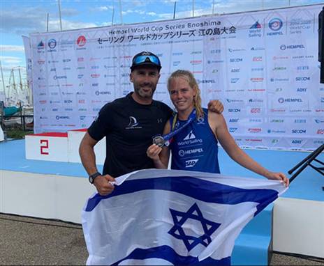 עם המאמן פייר לוקה. "לומדת המטעויות" (איגוד השייט)