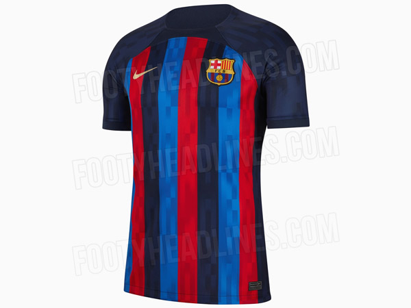החולצה של ברצלונה ל-2022/23, עדיין בלי ספוטיפיי (Footyheadline)