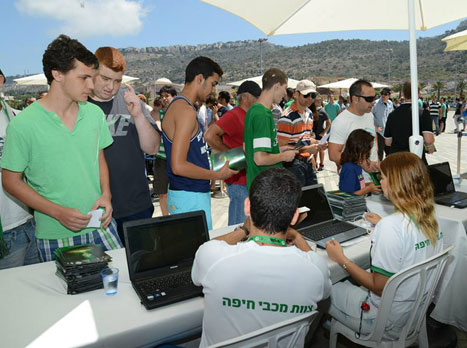 חיפה מהדקת קשר עם הקהל (הפייסבוק של מכבי חיפה)