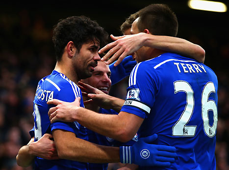 קוסטה וטרי, חגגו מול ווסטהאם (gettyimages)