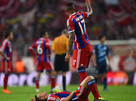 ואי אפשר לסיים את המשחק בלי פצוע לבאיירן (Getty)