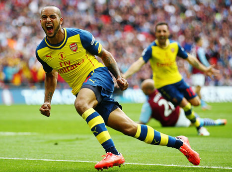 וולקוט. היה הראשון להבקיע (getty)