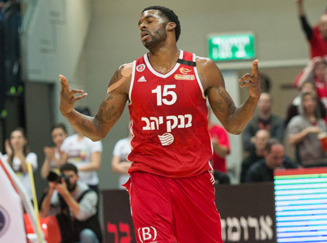 דונטה סמית', כוכב הניצחון של הפועל ירושלים על מכבי ת"א (עודד קרני)