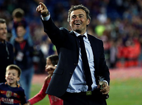 לואיס אנריקה. מבסוט עד הגג (getty)