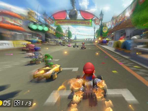 Mario Kart 8 Deluxe, אחד ממשחקי ההשקה של הקונסולה