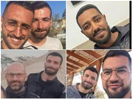 ארונוב יחד עם חבריו שנפלו (קרדיט צילום: פרטי)