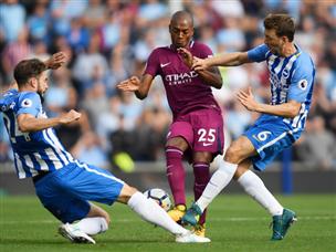 ההגנה של ברייטון עשתה עבודה טובה בתסכול סיטי במחצית הראשונה (Getty)